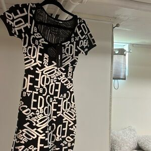 Black and White Alphabet Dress